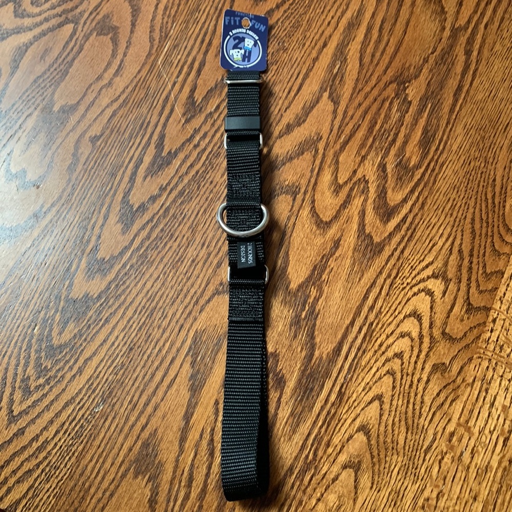 adjustable black XL dog collar